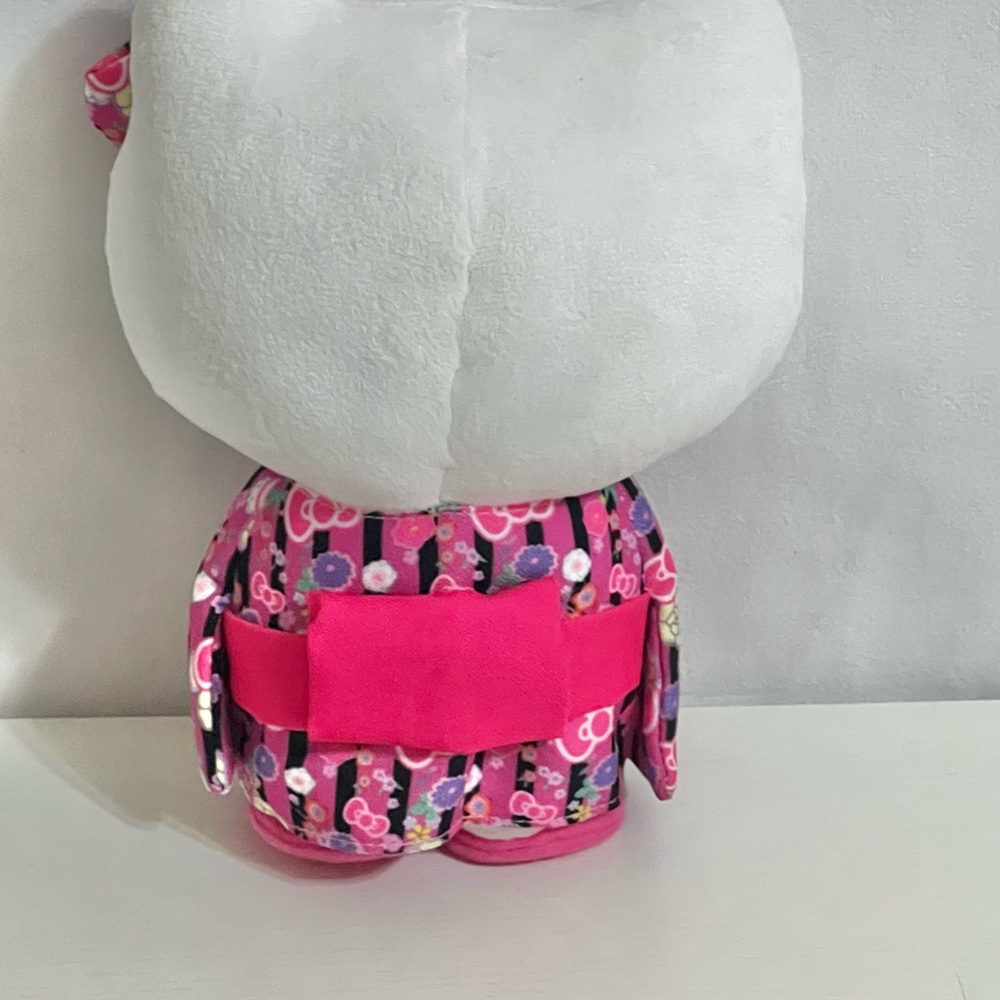 2014 Hello Kitty Sanrio Nakajima Cherry Blossoms Pink Kimono Stuffed Plush Toy - Picture 2 of 7